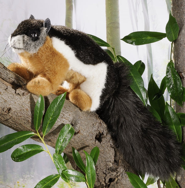 Asian Tri-Coloured Squirrel by Kosen, standing - 44cm - Kosen Toys