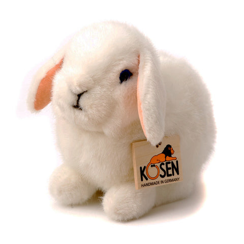 White Young Dwarf Lop Rabbit by Kosen - 18cm