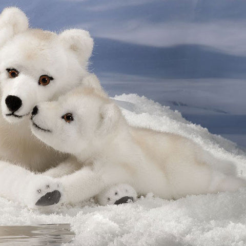 Arctic Wolf cub by Kosen - 22cm