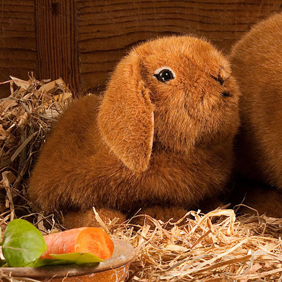 Rust Young Dwarf Lop Rabbit by Kosen - 18cm