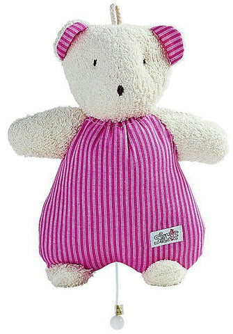 Silke Pink Teddy Bear with Music Box by Kosen - 23cm