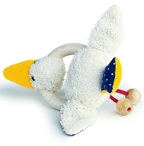 Silke Bird with wooden ring by Kosen - 12cm