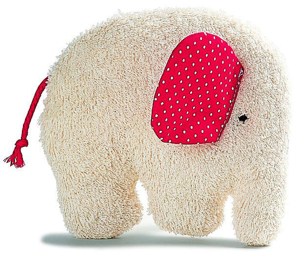 Silke Red Grabber Elephant by Kosen - 16cm