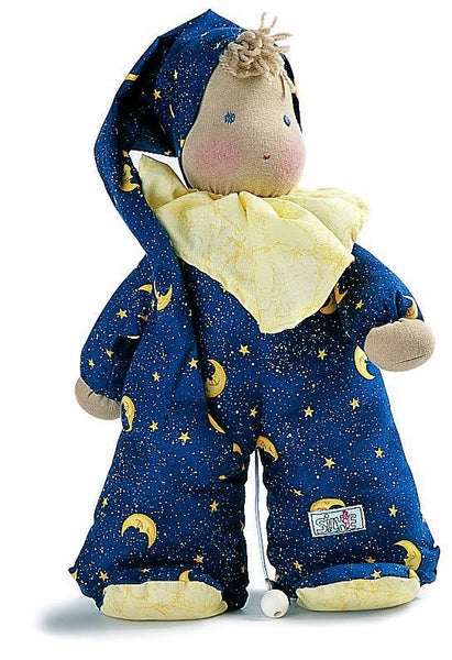 Silke Kasperl Rag Doll with Music Box by Kosen - 30cm