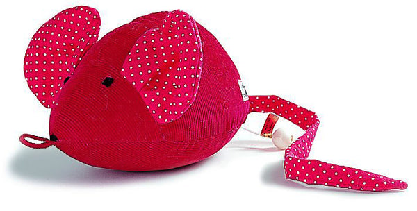 Silke Red Mouse with Music Box by Kosen - 20cm